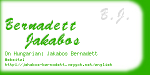 bernadett jakabos business card